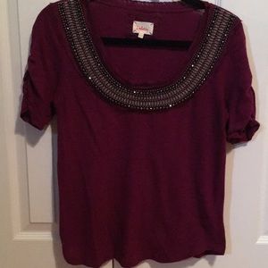 Anthologie Deletta beaded bib top szS cotton